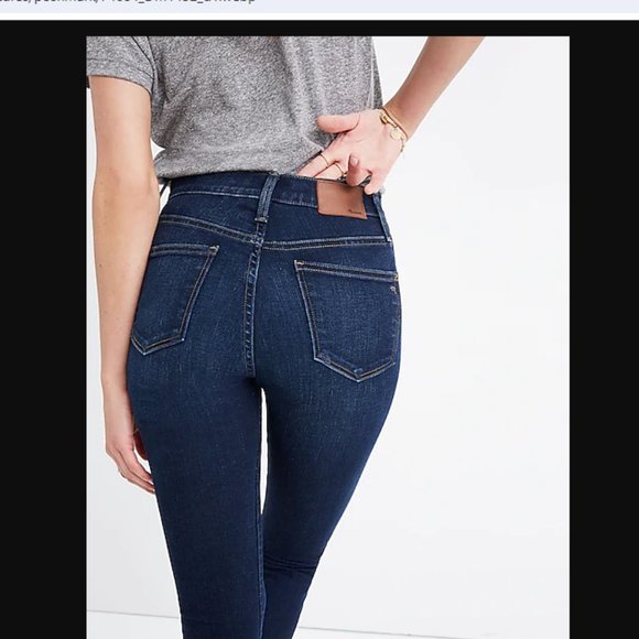 Madewell 10" High-Rise Skinny Jeans in Hayes Wash Size 25 - Picture 3 of 16